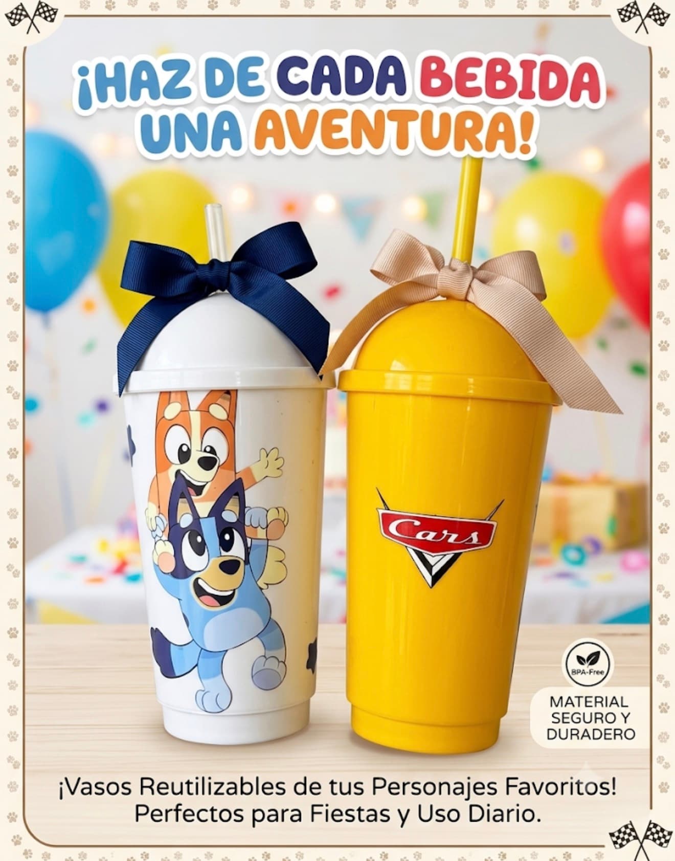 Vasos para cumpleaños 